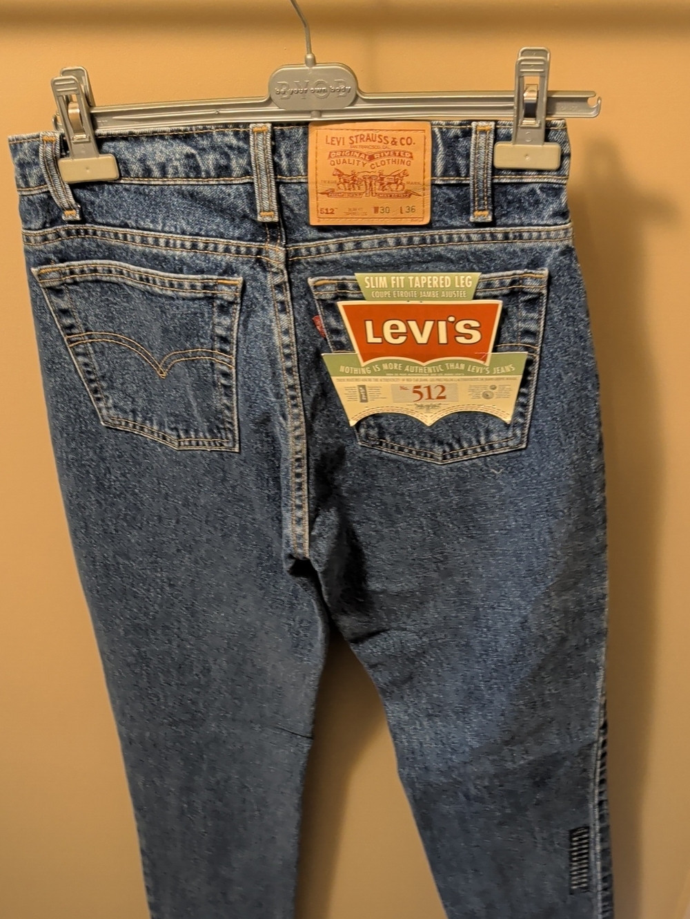 512 Vintage Dead stock Levi's Men's Slim Jeans in Blue Denim